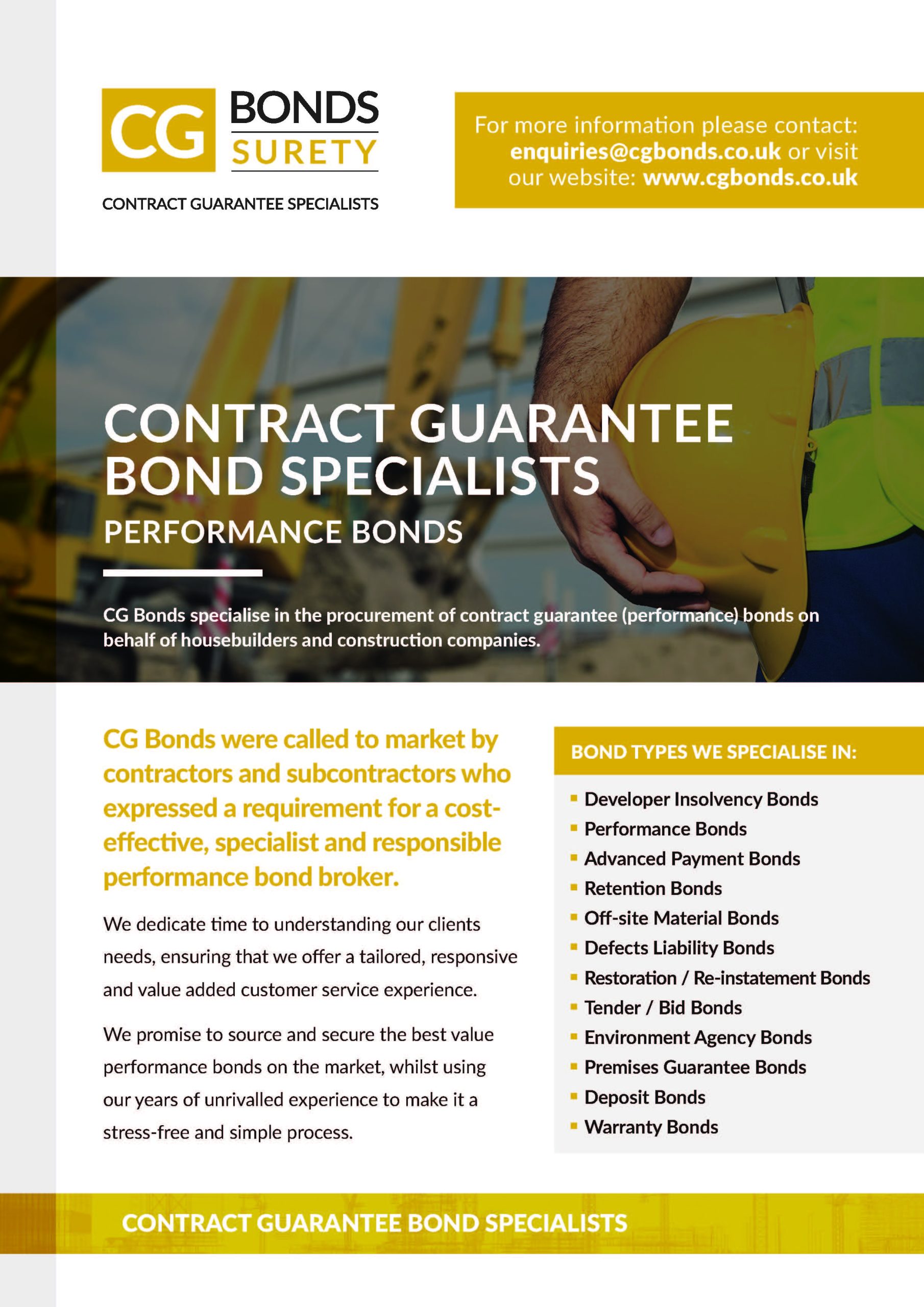Bonds within the Construction Industry – Need any help understanding them and what they are for?